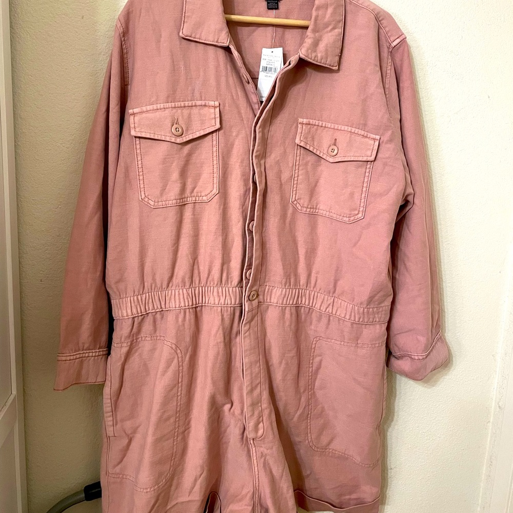 American Eagle Blush Utility Romper